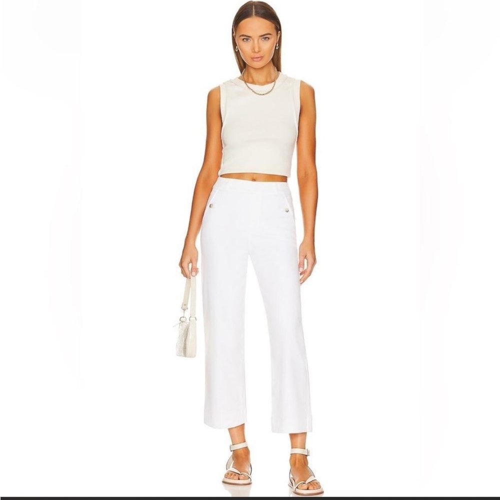 Spanx Stretch Twill White Wide-Leg Crop Pants NWT Size 1X